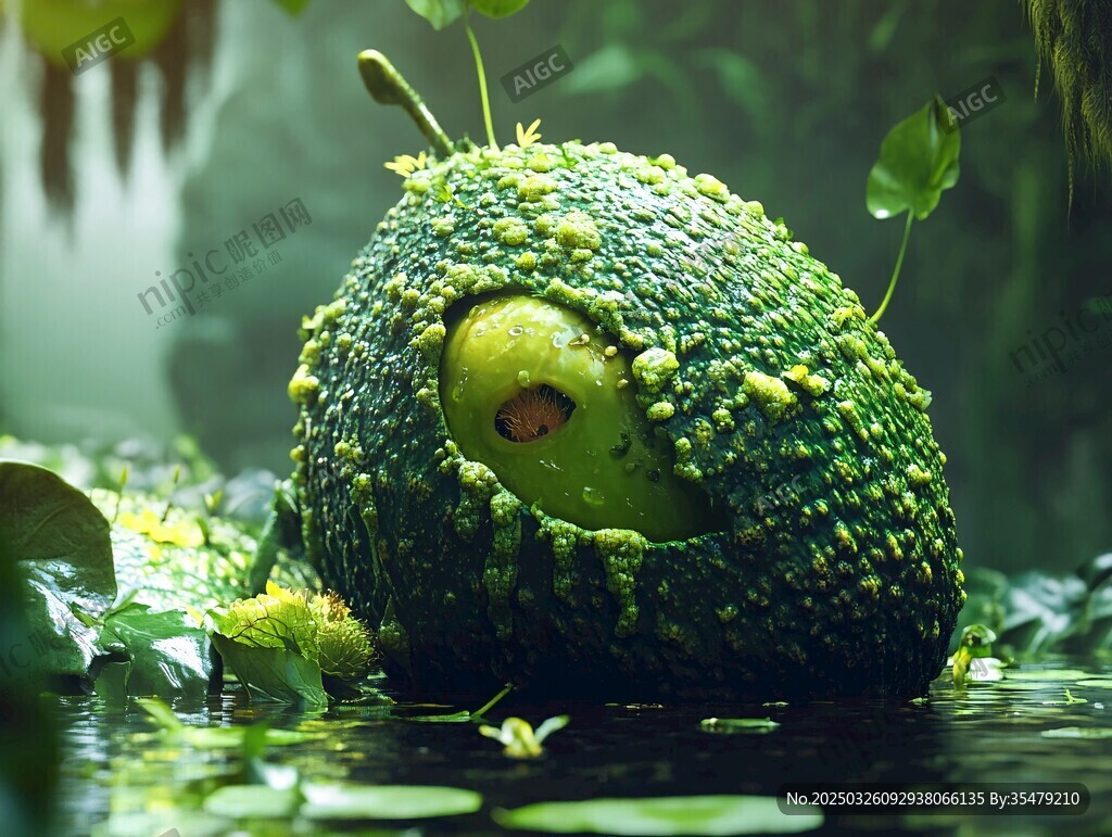 奇異綠植狀獨(dú)眼生物