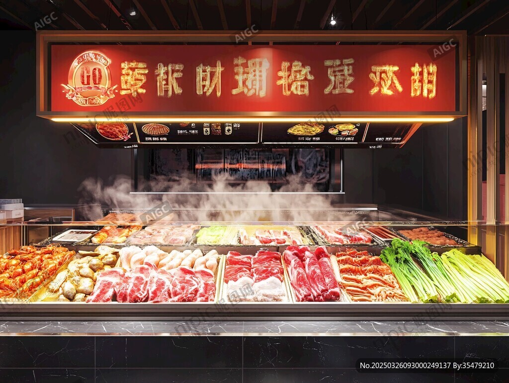 生鮮食材展示區(qū)