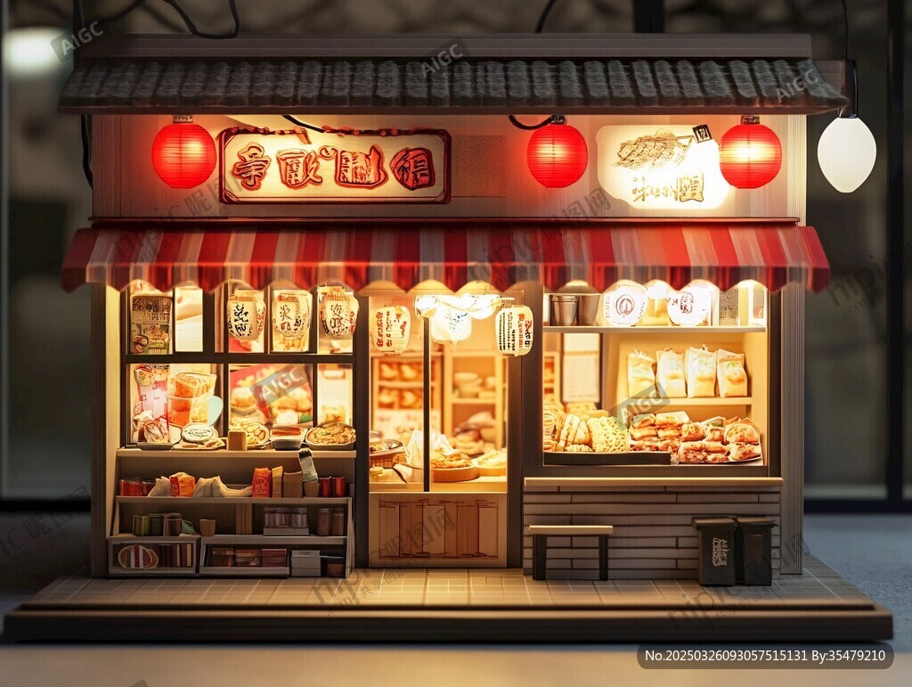 復(fù)古風(fēng)街邊糕點(diǎn)小店