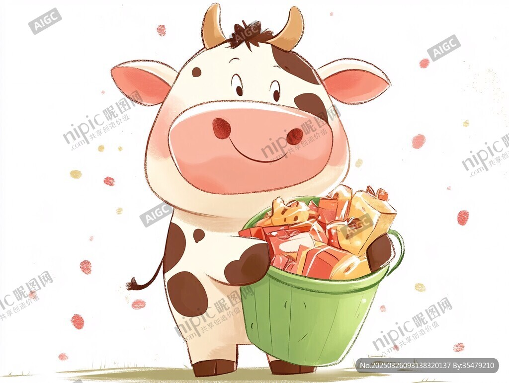 快樂小牛提滿桶美味零食