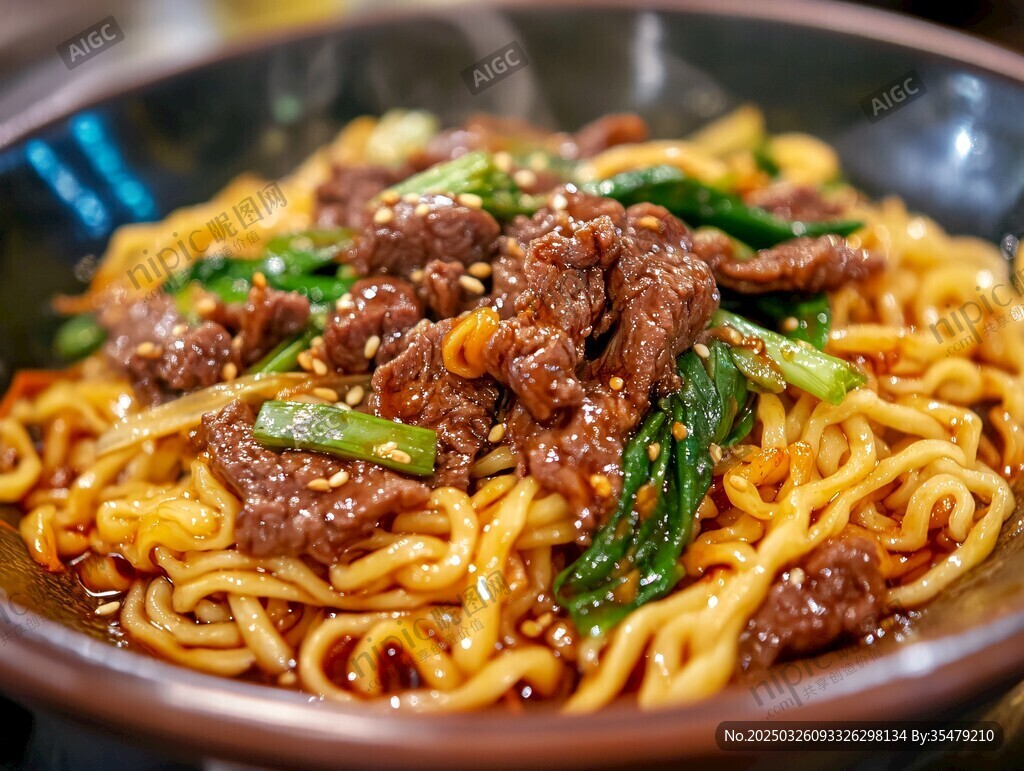 牛肉青菜拌面 色澤誘人