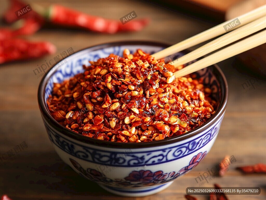 碗中美味辣椒碎
