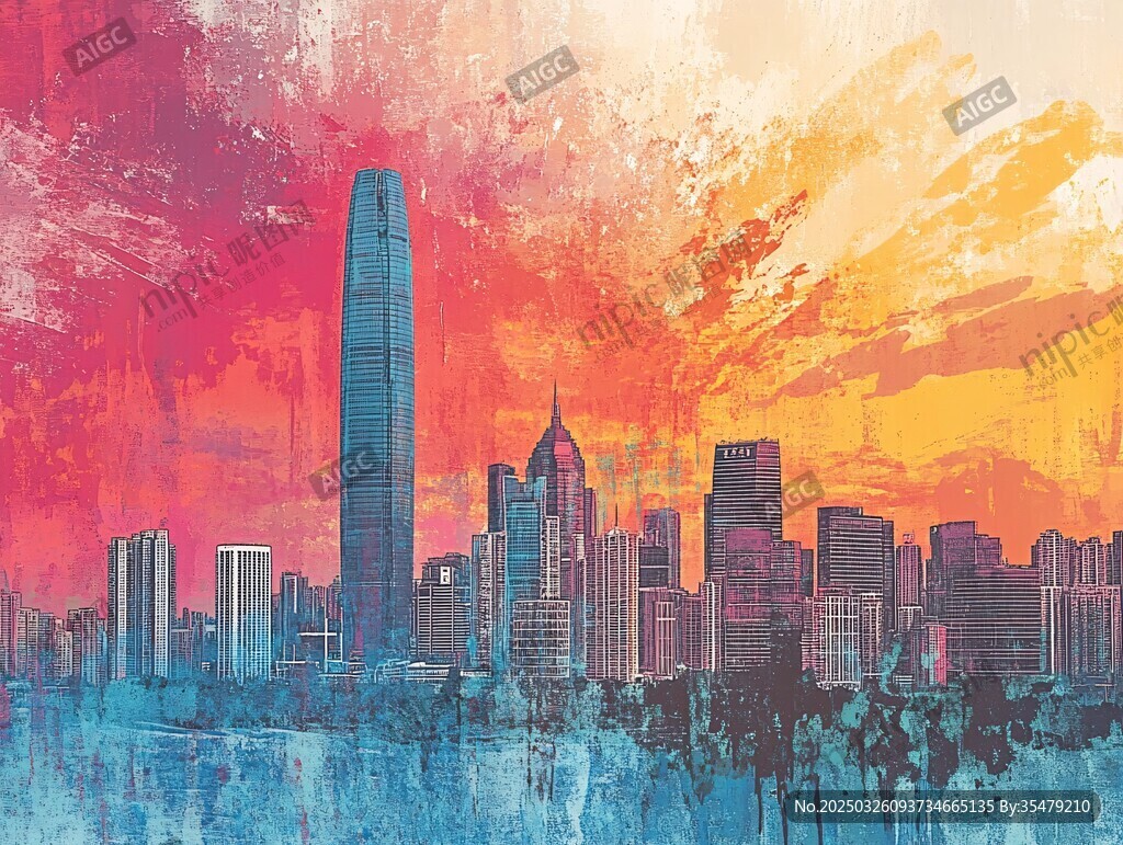 絢麗城市天際線藝術(shù)圖景