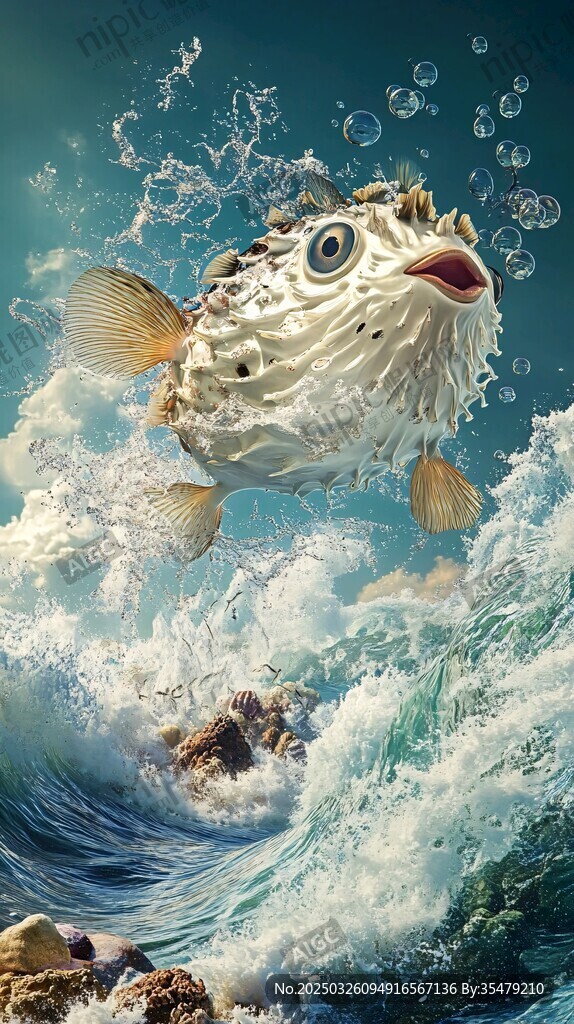 躍浪河豚的奇幻瞬間