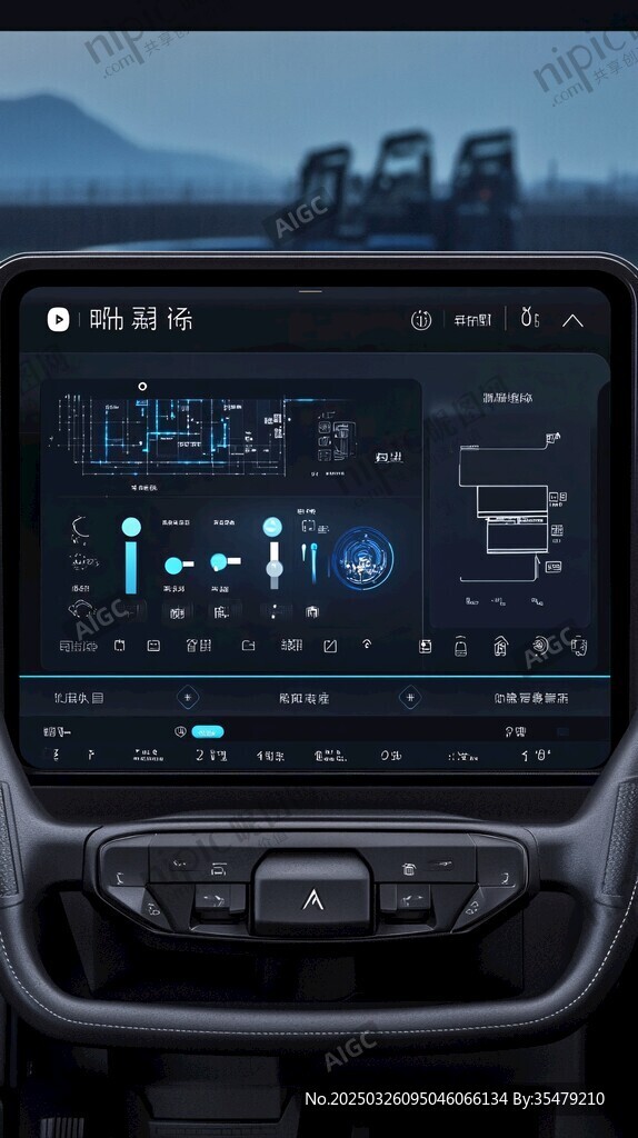 智能汽車(chē)中控大屏顯示界面