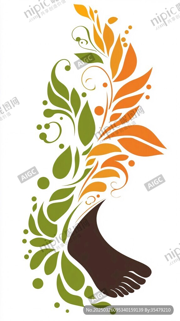 足部花卉創(chuàng)意藝術圖案
