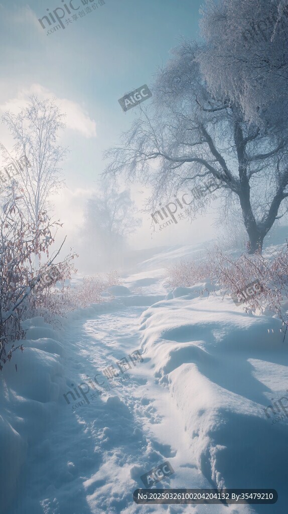 冬日雪徑 靜謐的冰雪世界