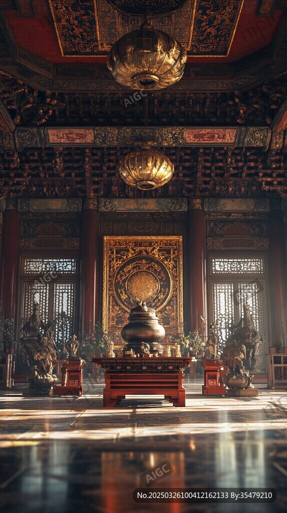 故宮宮殿內景的華麗呈現