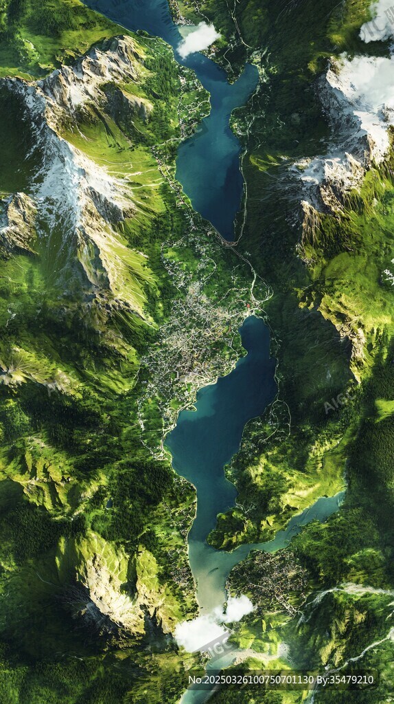 高山湖泊壯麗自然景觀