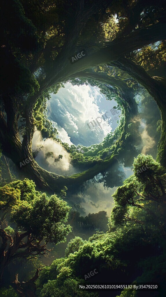 奇幻環(huán)形森林景觀