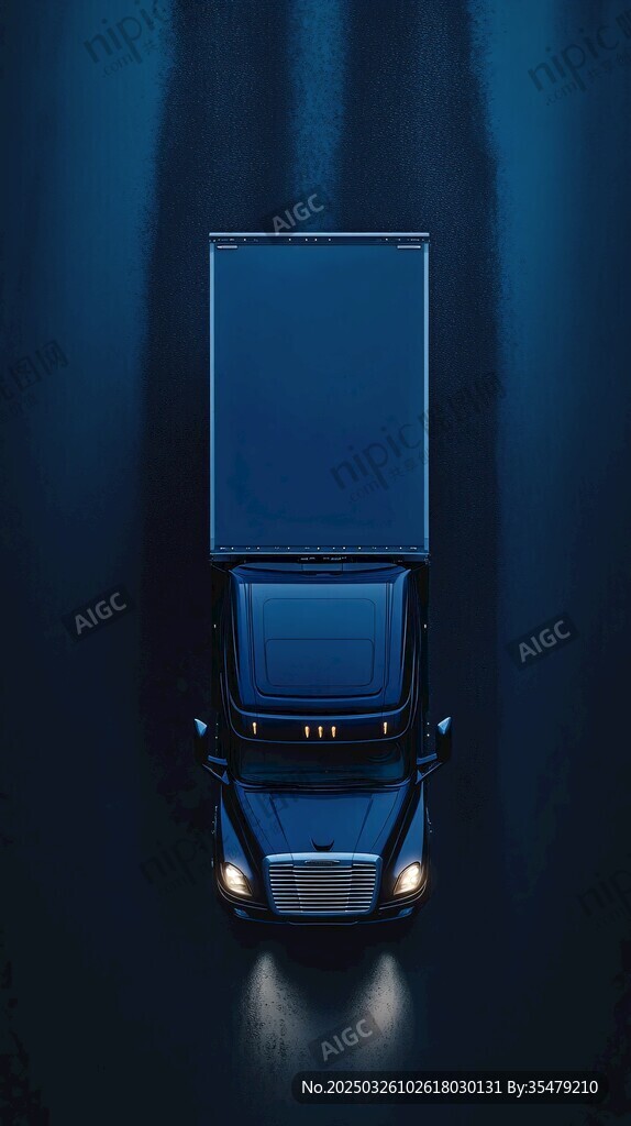 藍(lán)色卡車的俯視酷炫瞬間