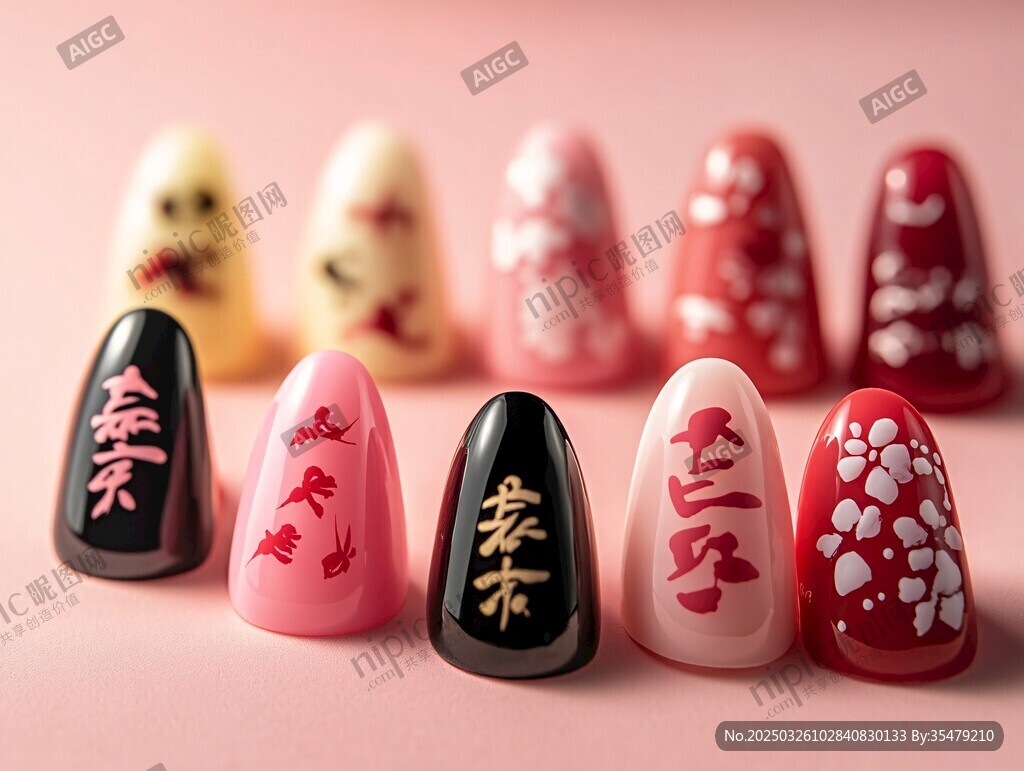 日式和風(fēng)美甲展示