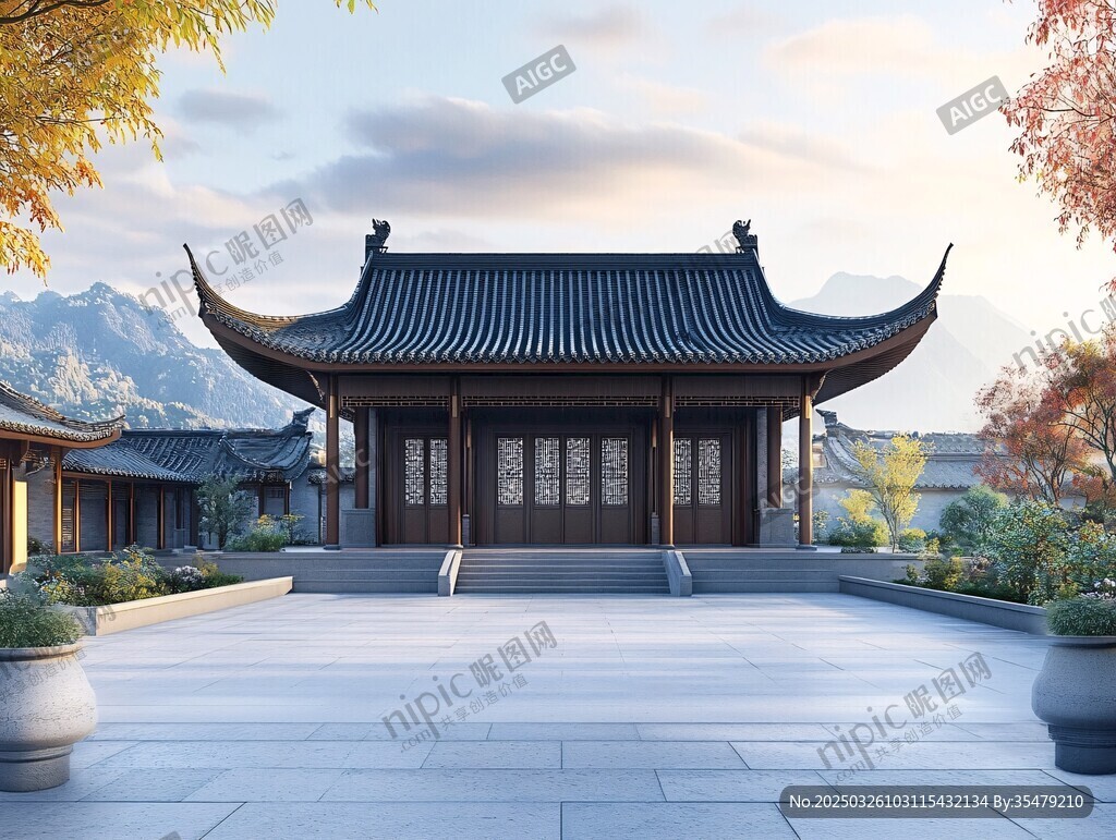中式古典庭院建筑景觀