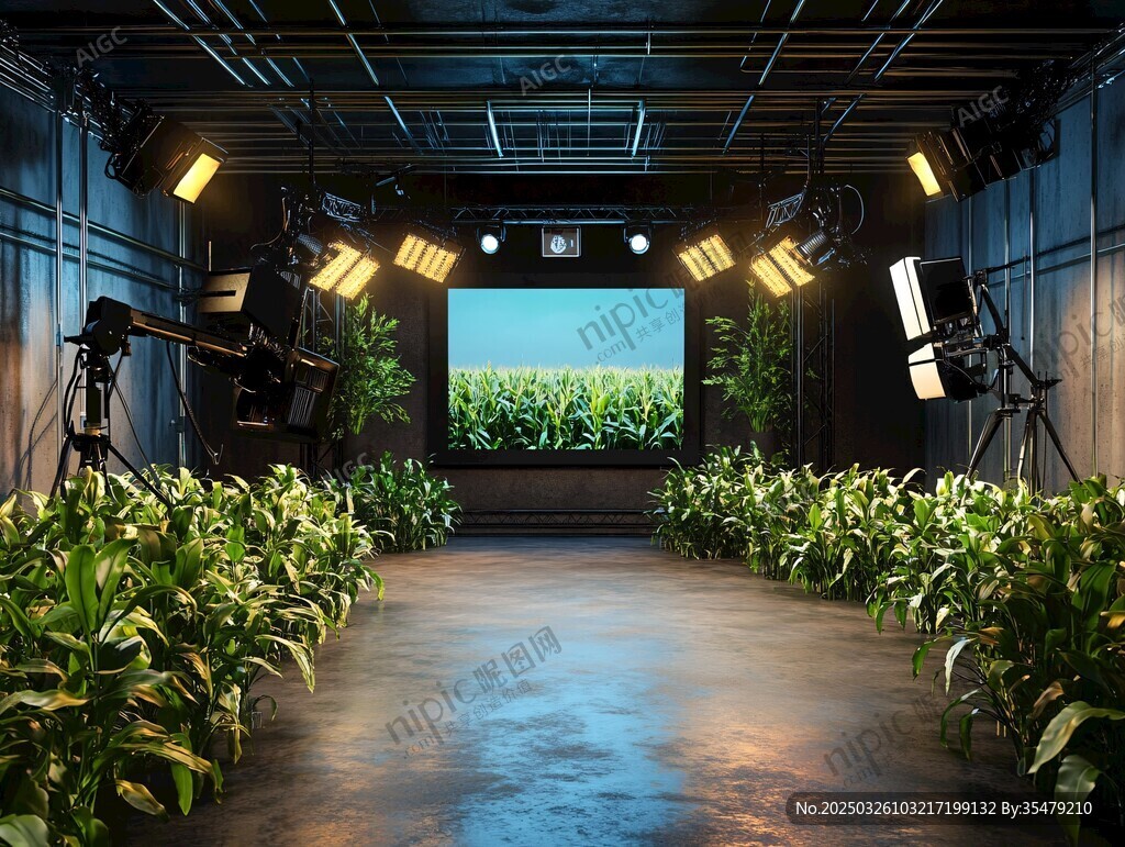 室內植物攝影棚場景展示