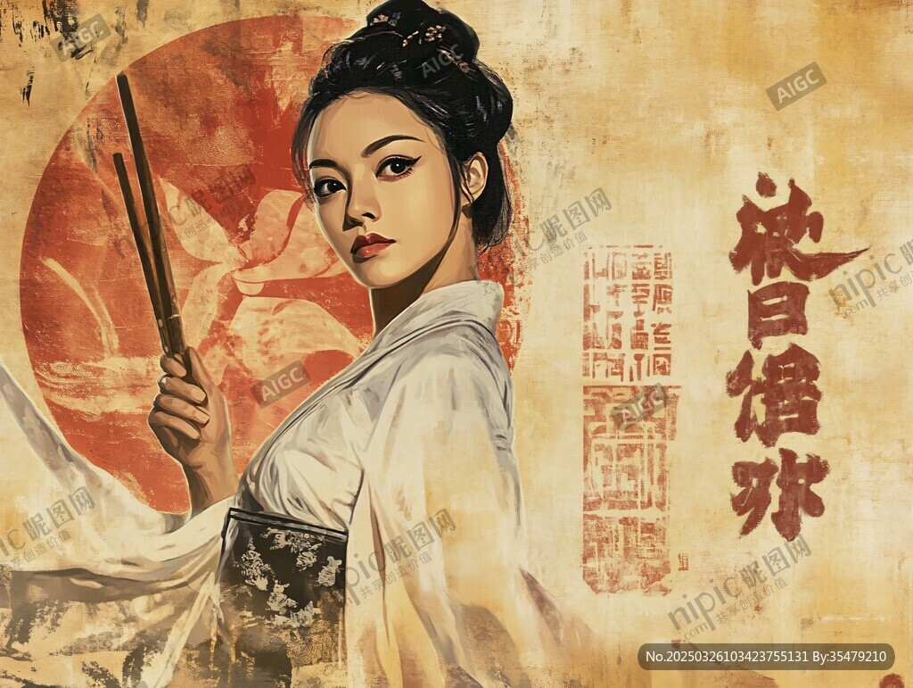 古風(fēng)女俠持筷優(yōu)雅亮相