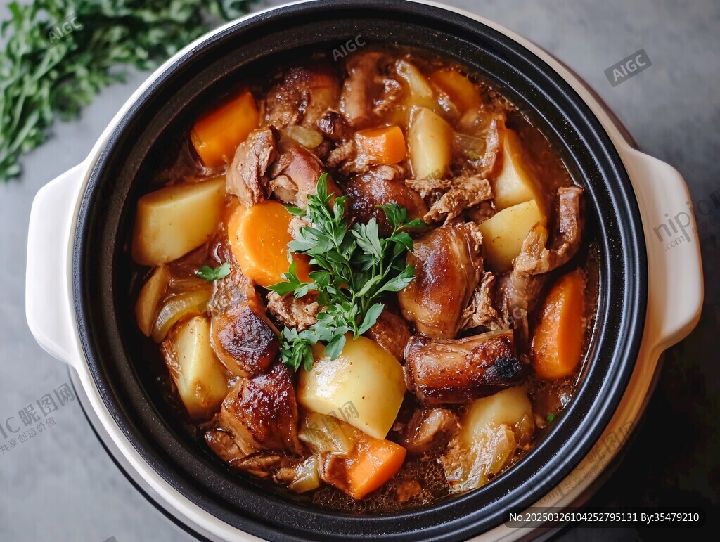 美味雞肉燉菜砂鍋料理
