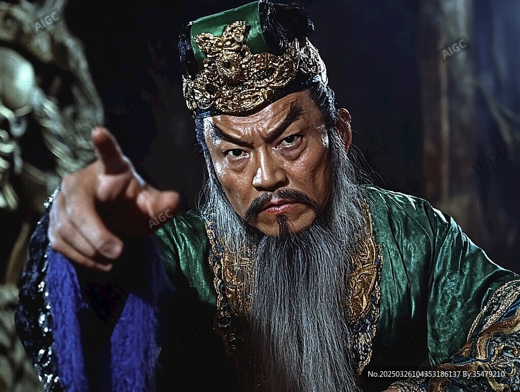 威嚴(yán)老者怒指前方