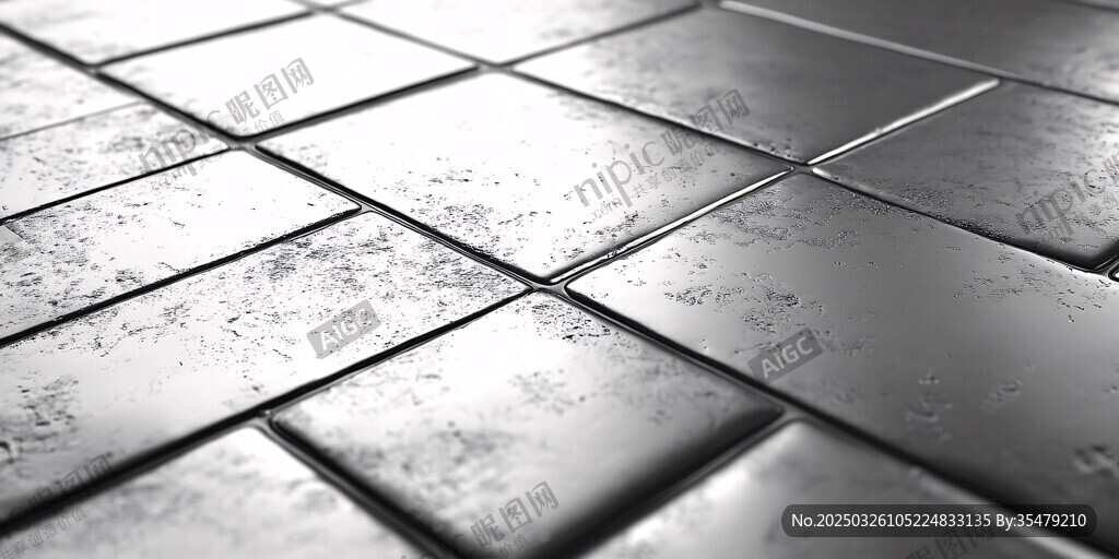 金屬質感瓷磚特寫畫面