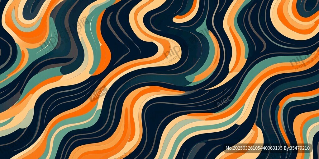 動感波浪圖案背景設計