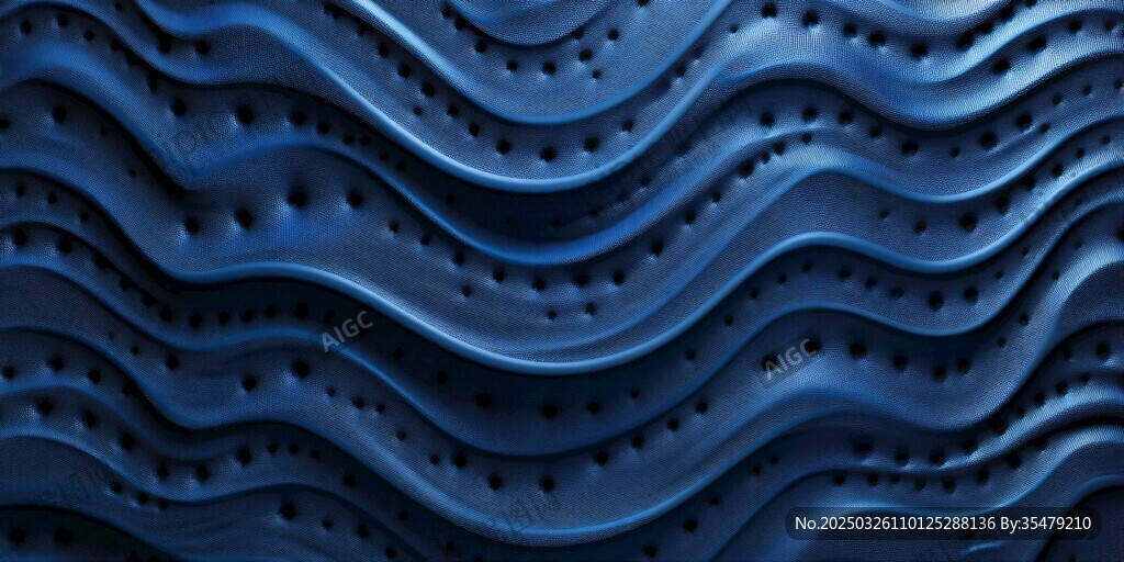 藍色波浪紋理背景圖案