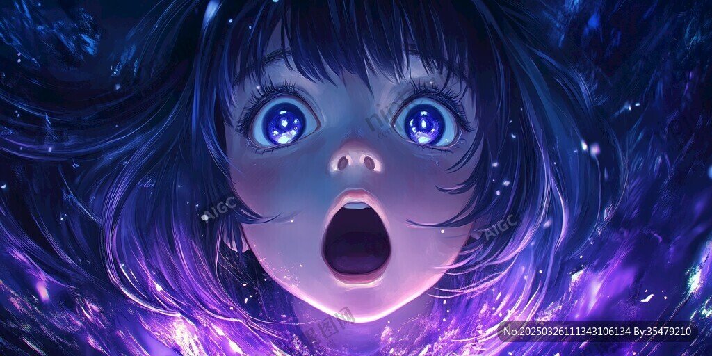 夢幻紫發(fā)少女的驚喜瞬間