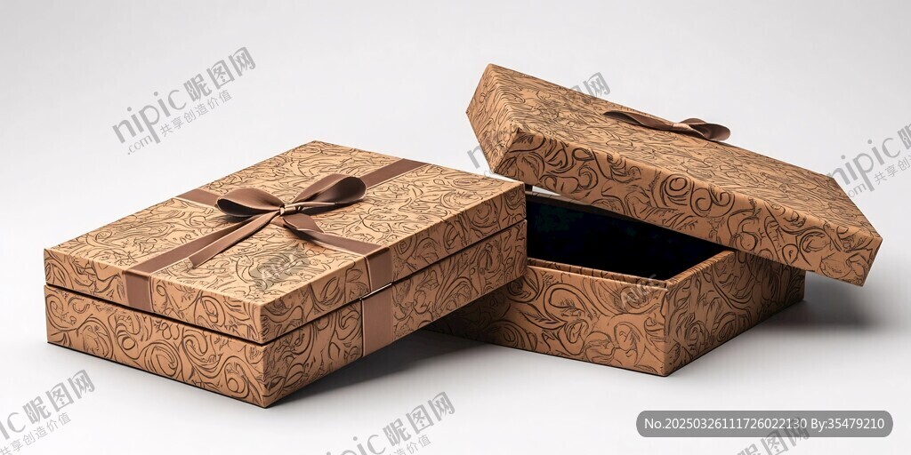 精美花紋禮盒 帶蝴蝶結(jié)