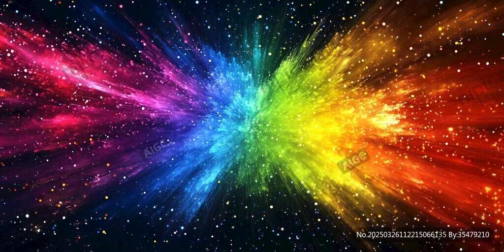 絢麗多彩宇宙能量爆發
