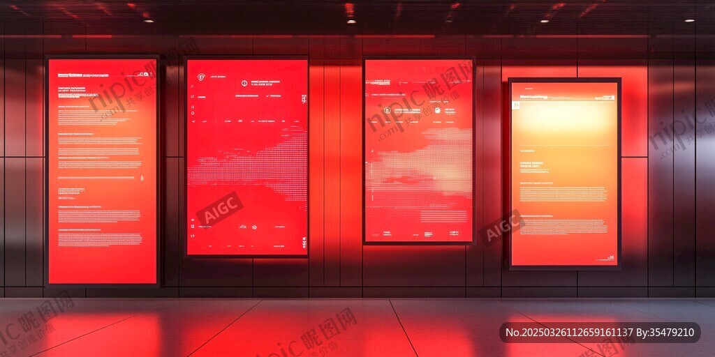 紅色大屏展示墻設(shè)計(jì)效果