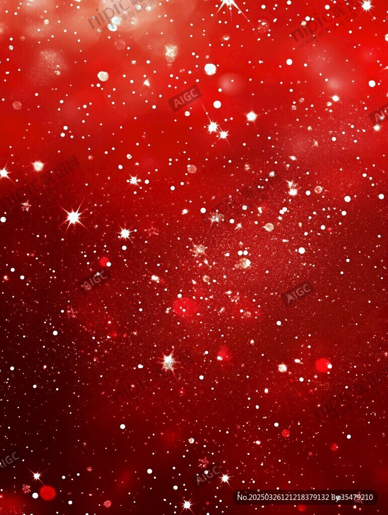 紅色璀璨星空背景圖