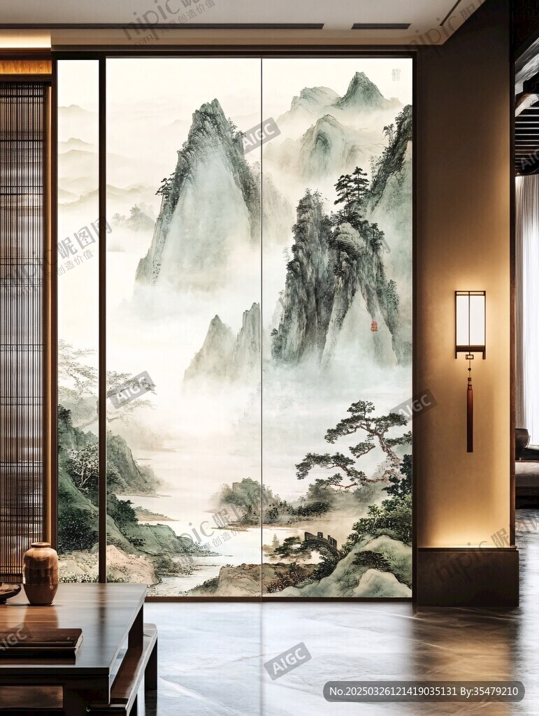中式山水屏風 雅致空間