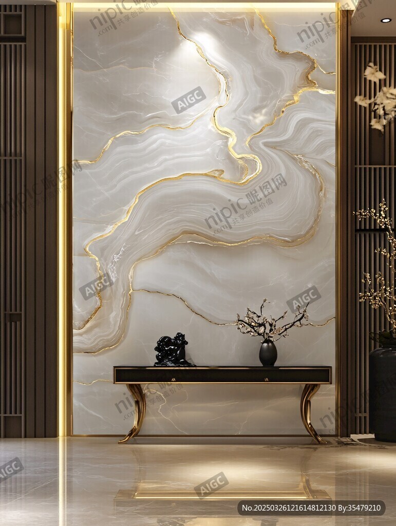 奢雅大理石玄關(guān)裝飾設(shè)計(jì)