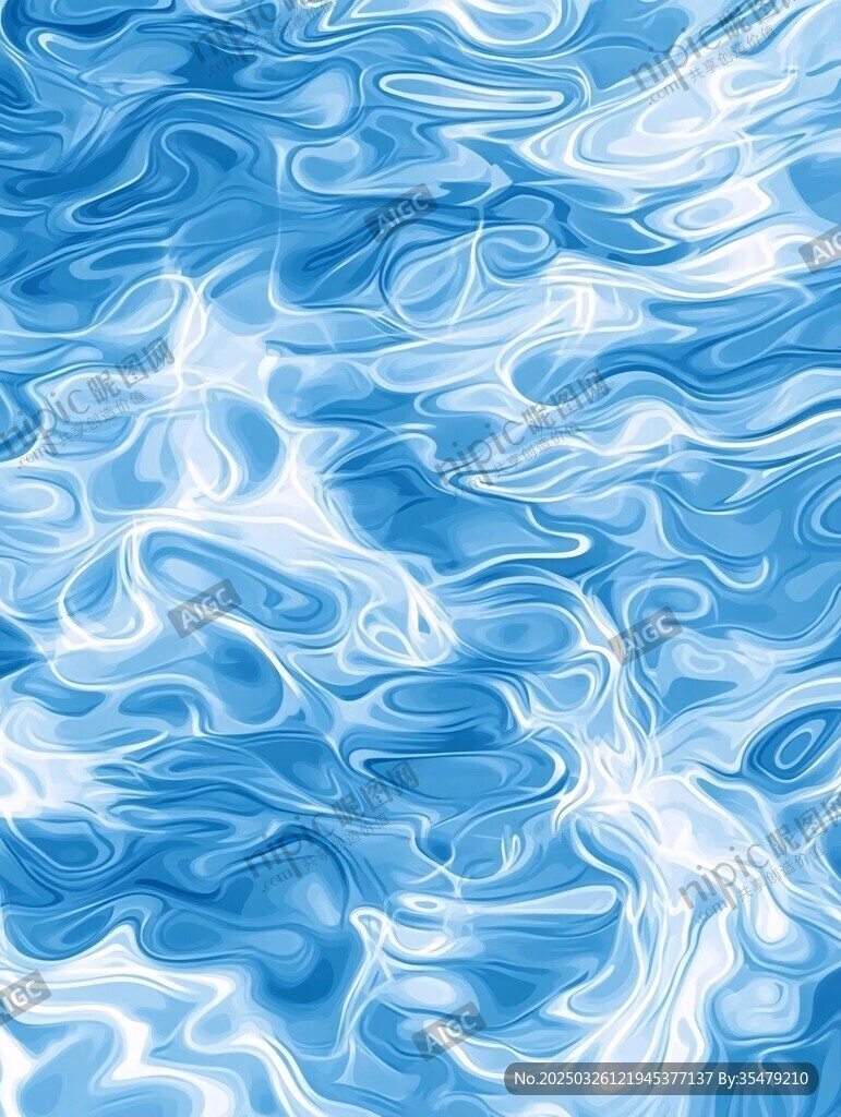 藍色水波抽象紋理背景圖