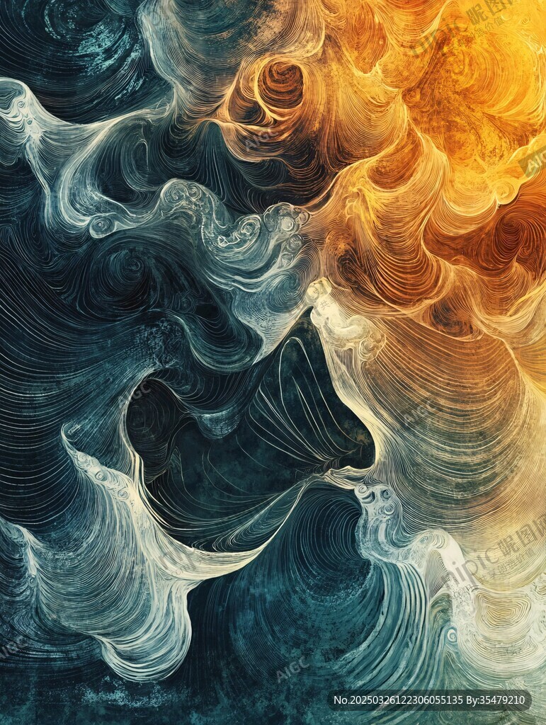 夢幻流體色彩藝術畫面
