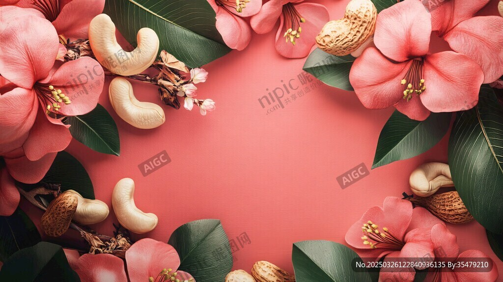 花卉堅(jiān)果裝點(diǎn)的溫馨畫面