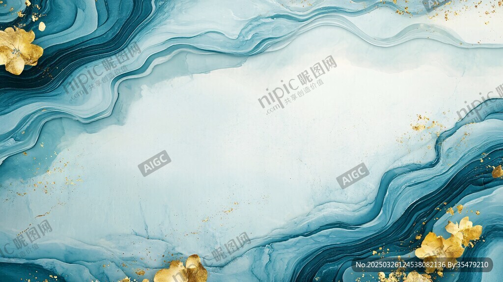 藍金大理石花紋夢幻背景