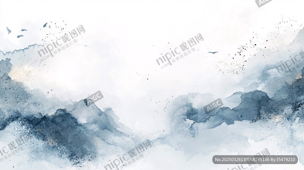 水墨山水意境背景圖
