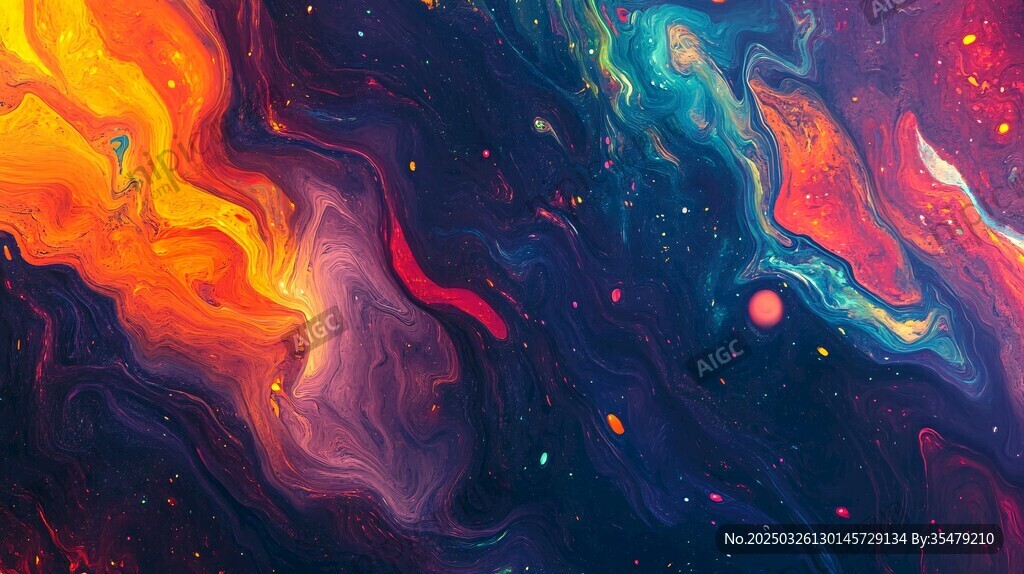 夢幻色彩流體宇宙景象