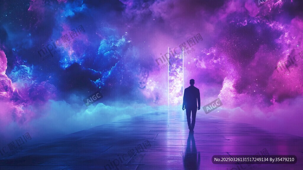 邁向奇幻之門的孤獨身影