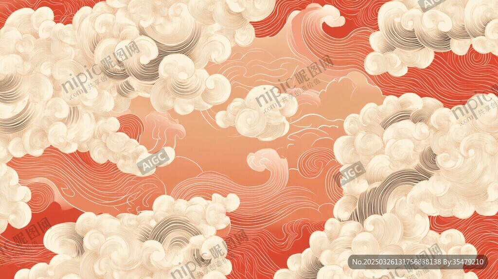 中式云紋背景圖
