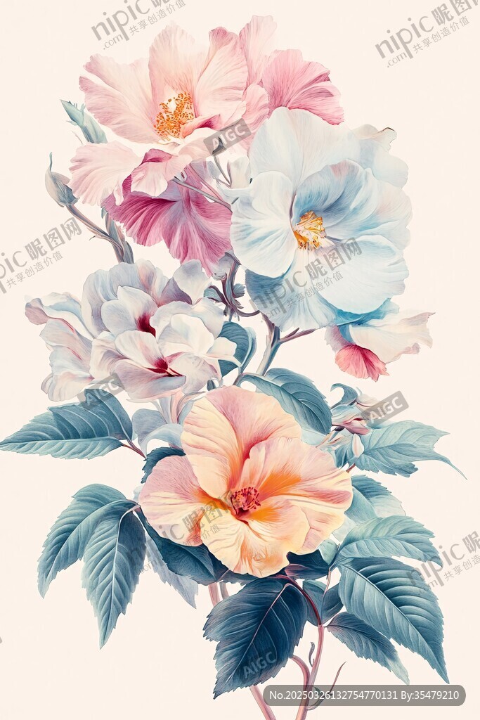 繽紛花卉插畫 柔美浪漫風(fēng)情
