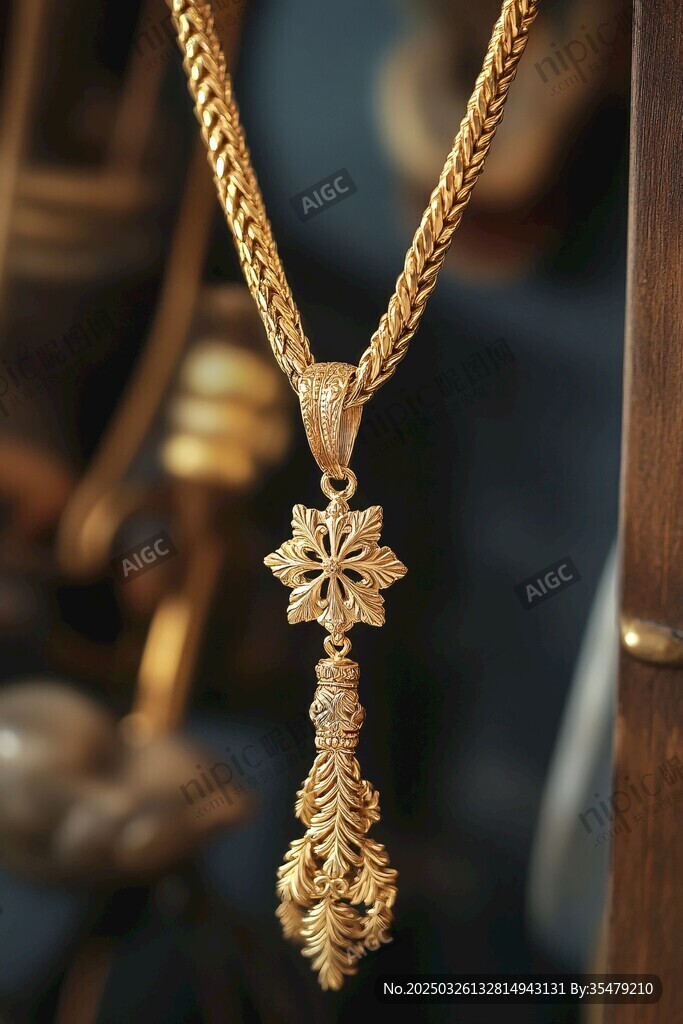 精致金項(xiàng)鏈吊墜飾品展示