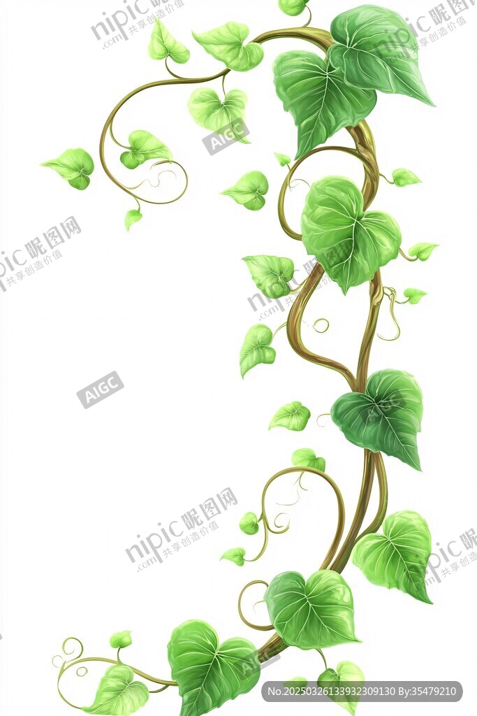 藤蔓綠植裝飾圖案