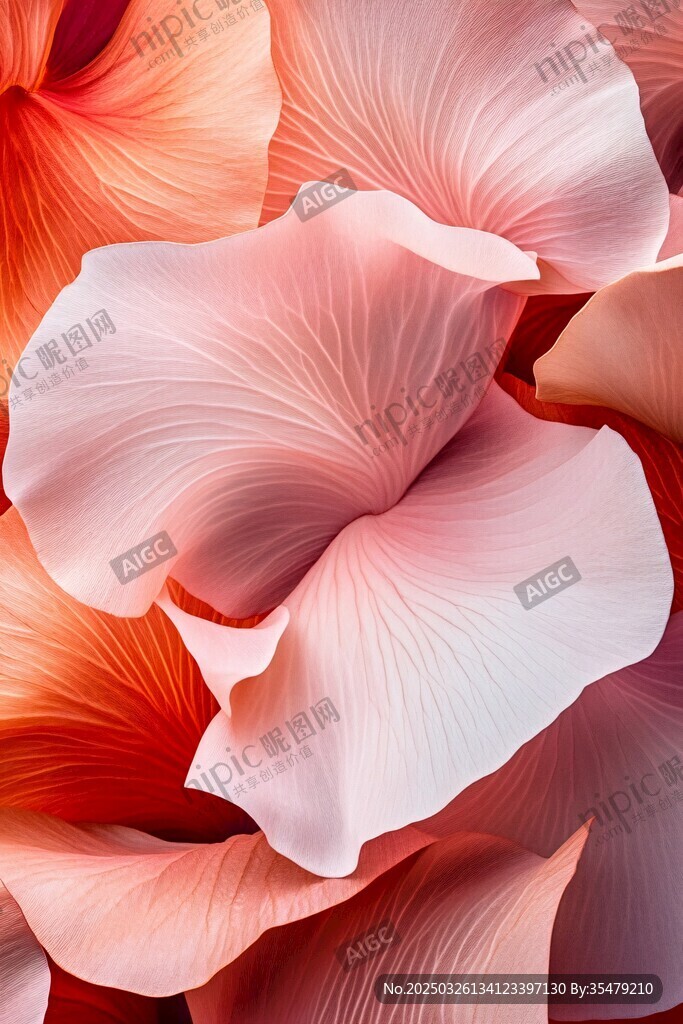 柔美粉色花瓣特寫