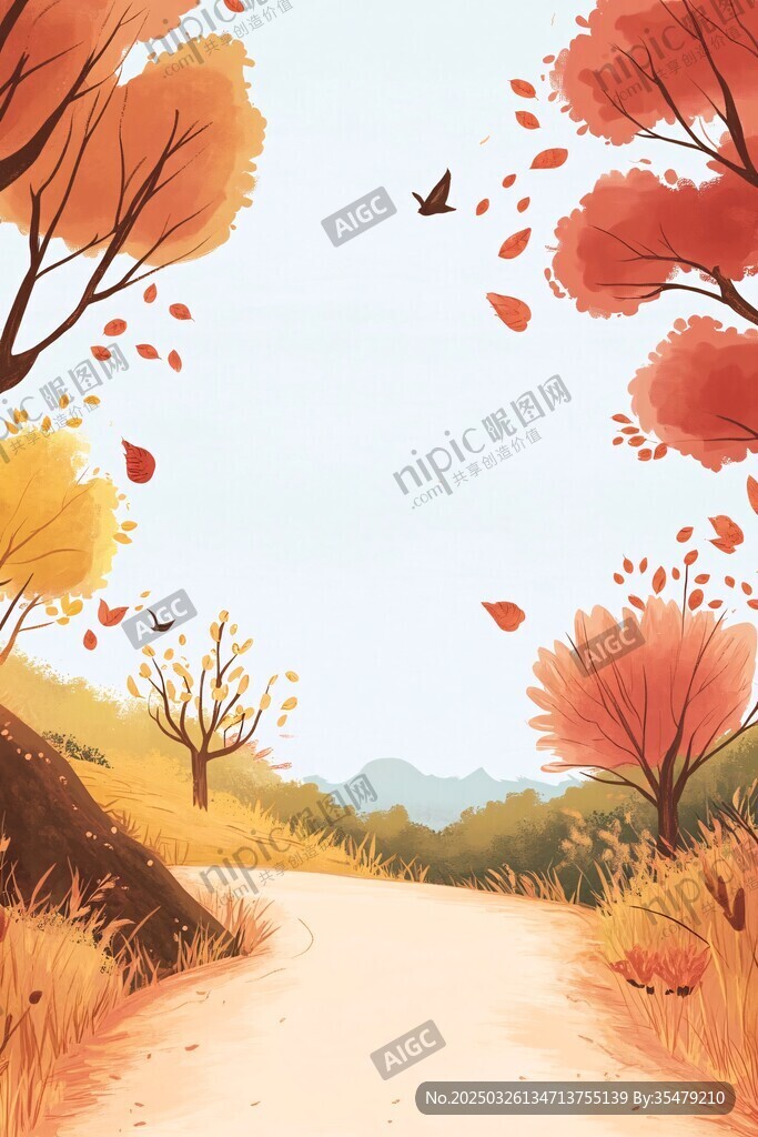 秋日林間小徑的詩(shī)意風(fēng)景