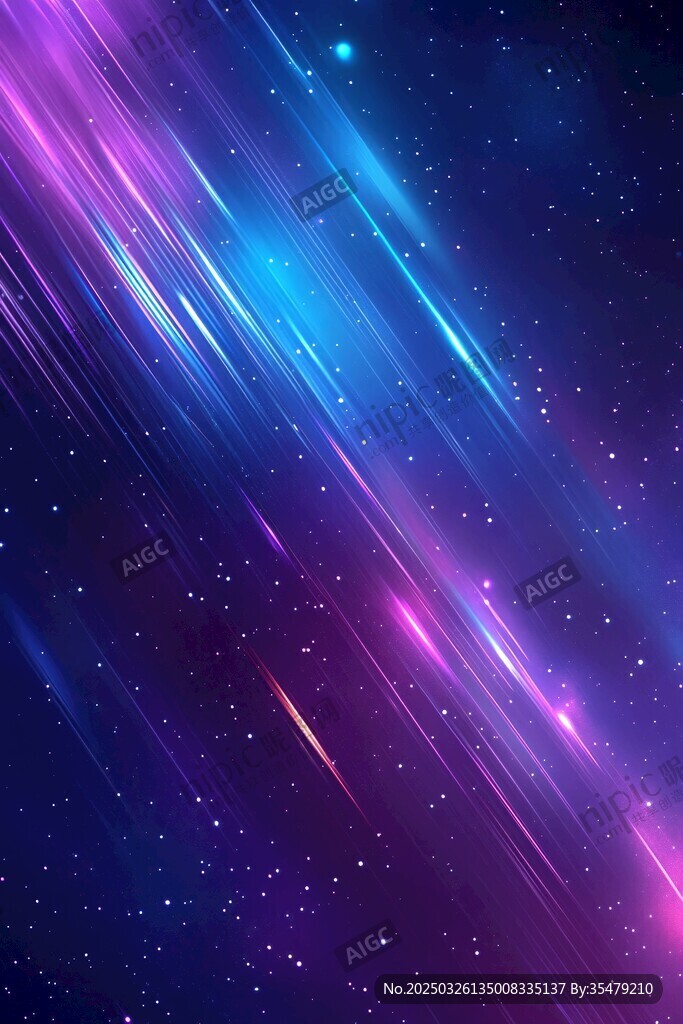 夢幻星空流光背景圖
