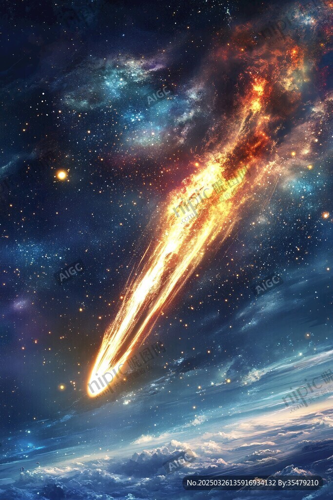 流星劃過浩瀚星空