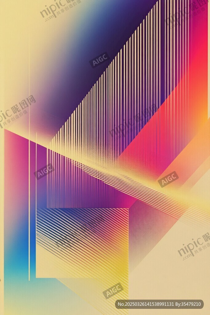 漸變幾何線條抽象背景圖