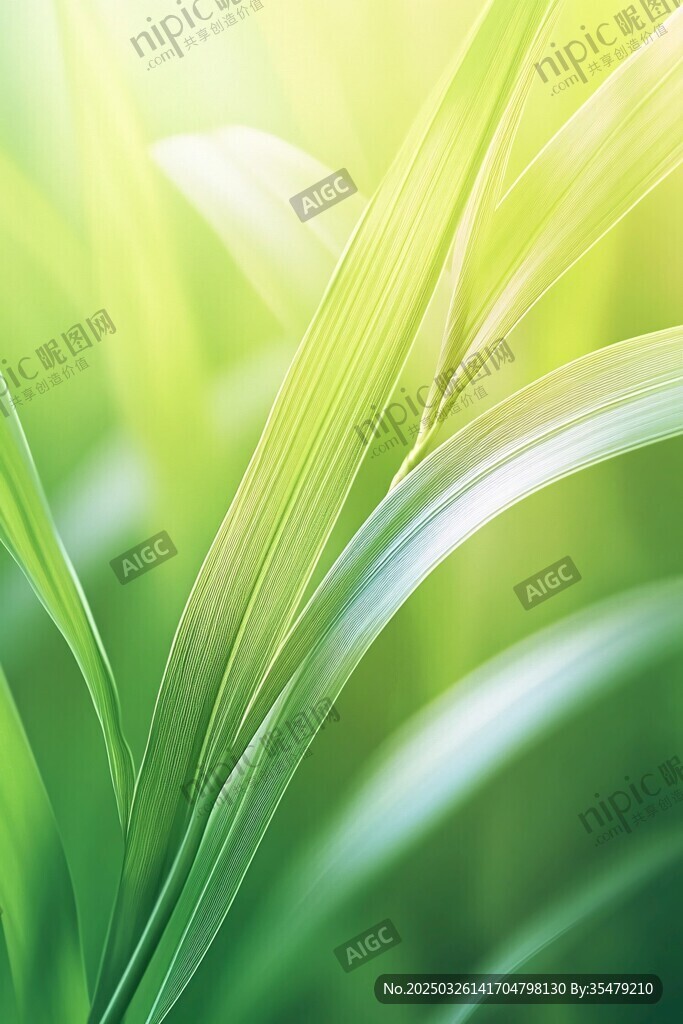 嫩綠葉片 清新自然的綠意