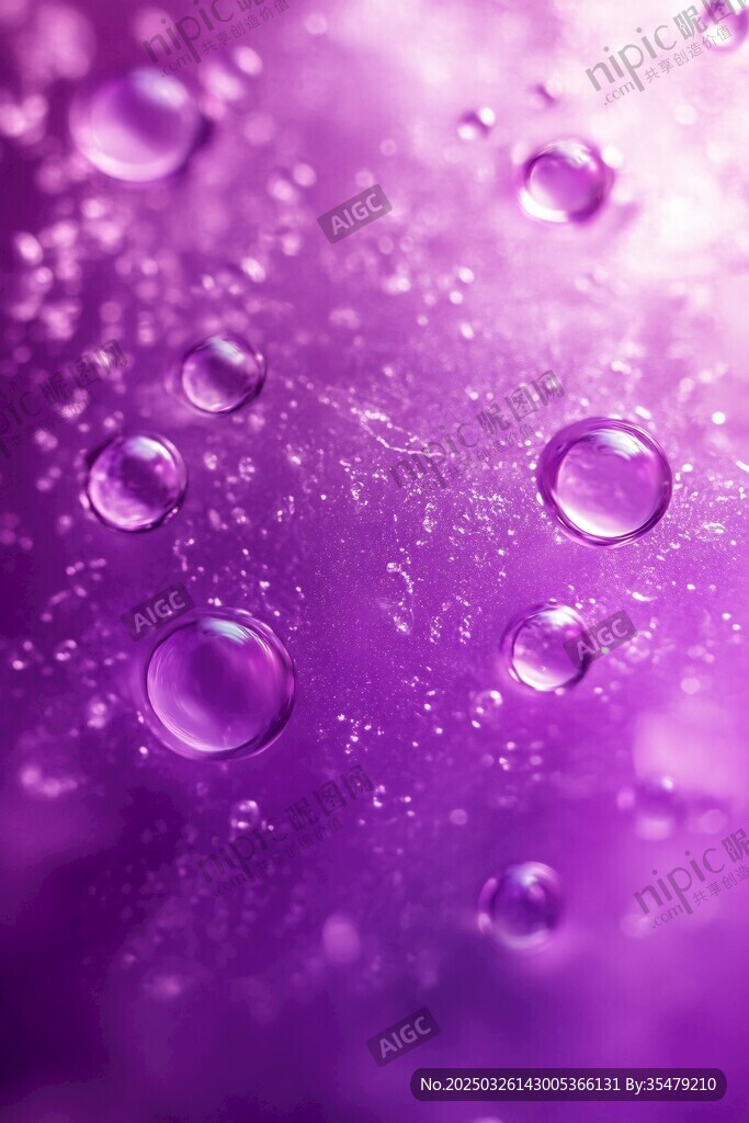 夢幻紫色水滴背景圖