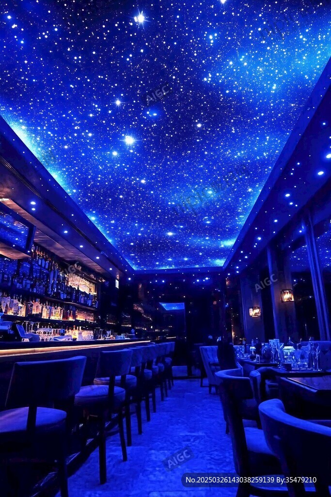 夢幻星空主題酒吧場景